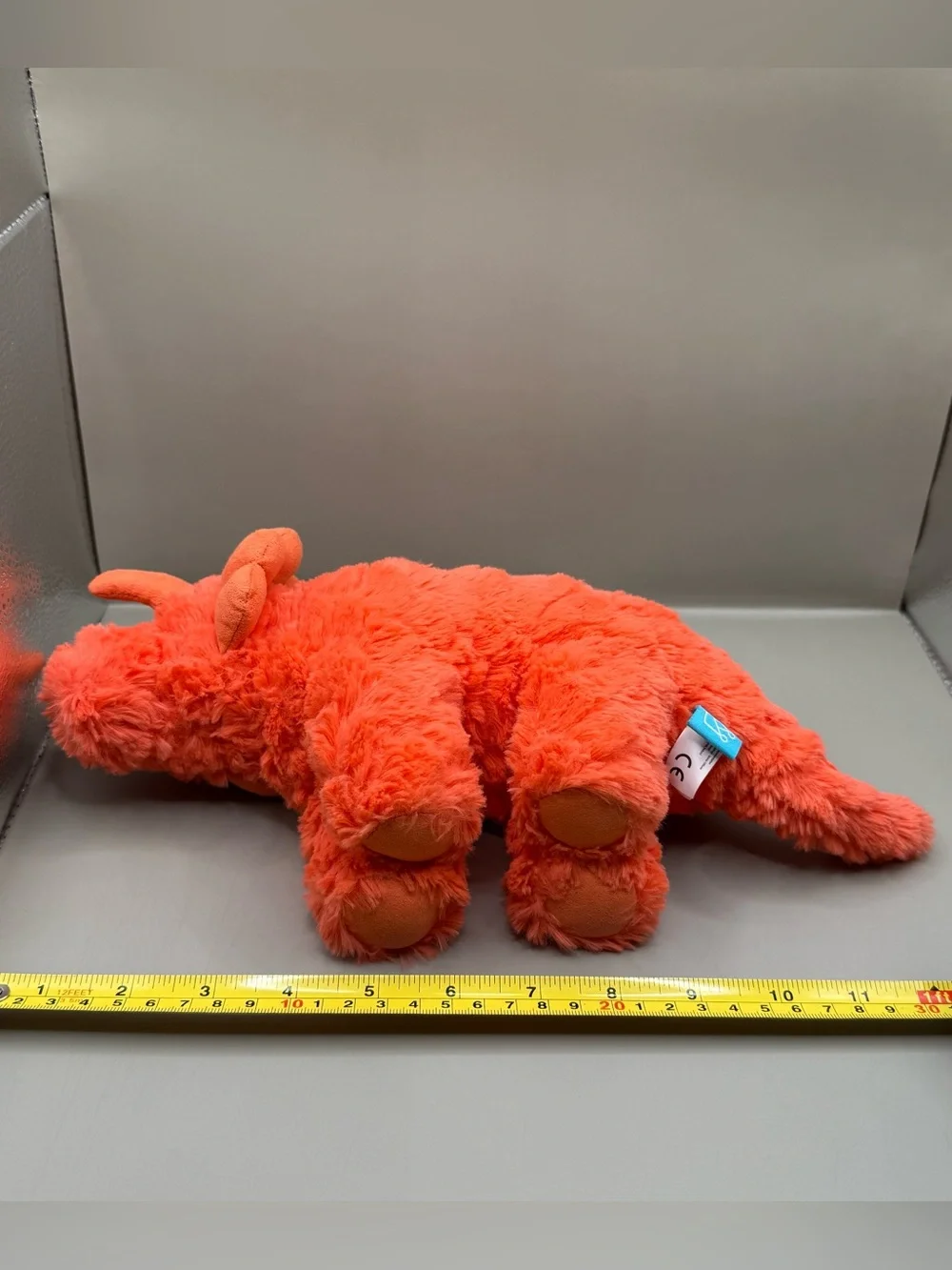 Manhattan Toy Company Red Orange Rory Triceratops Plush Stuffed Animal Lovey